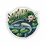 Channel Catfish Pond Sticker (Peel N' Stick)
